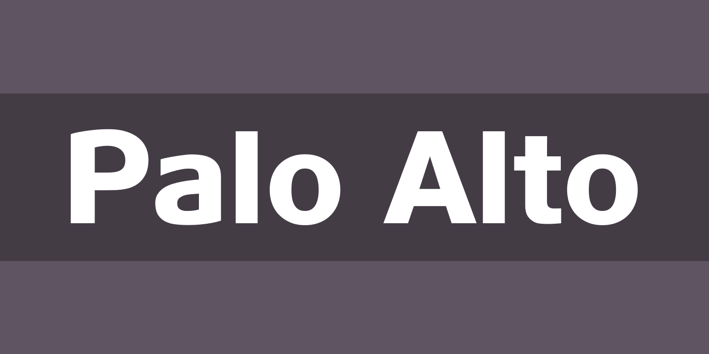 Пример шрифта Palo Alto